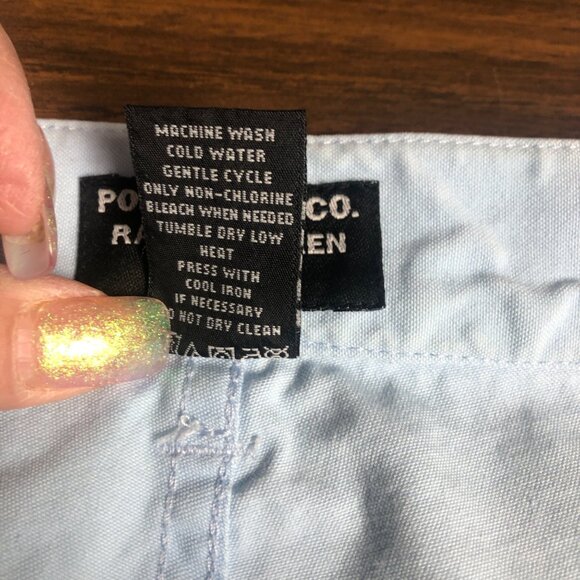 Ralph Lauren Polo Jeans Company Crop Pants Womens Size 8 Light Blue Casual - Picture 7 of 9